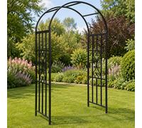 Gr8 Garden Metal Garden Patio Wedding Rose Arch Arbour Archway Climbing Plant Trellis Black