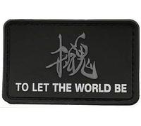 Black Metal Gear Solid to Let The World Be Patch Military Hook Loop Tactics Morale Applique Patches,Embroidered Appliqué