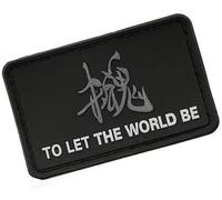 Black Metal Gear Solid to Let The World Be Patch Military Hook Loop Tactics Morale Applique Patches, Trim and Embellishments