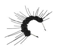 Black Metal Gothic Flower Headband for Special Occasions Hair Decor