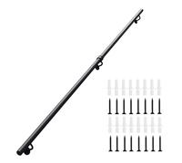 Black Metal Grab Bars - Wall Mounted Safety Staircase Handrail - Indoor/Outdoor Stair Railing Iron Handle(13.1ft/400cm)