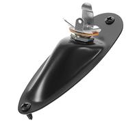 Black Metal Guitar Jack Plate with Screws for Guitar and Bass