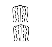 Black Metal Hairs Fork Clips Women Bride Hair Pin Combs Messy Bun Hairpin Clip Hooks Side Combs Updo Sticks Hairs Styling Tools(Style 02-2pcs)