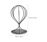 Black Metal Hat Display Stand, Freestanding Rack for Baseball Hats Beanies | Stable Base, Multipurpose Desktop Organiser, Saves Counter Space, Suits Boutique Owners, Collectors, Craft Fairs and Malls