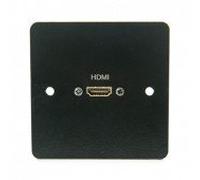 Black Metal HDMI Wall Plate. Plug and Play, In Wall CL3 Rated Cable 4K HDMi 2.0v. Single Gang