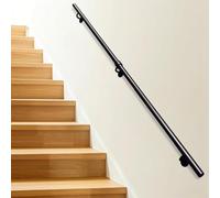 Black Metal Iron Staircase ils - 5ft/150cm Indoor & Outdoor Safety Grab Bar Sturdy Step Baluster Banister for Enhanced Support and Stability