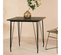 Black Metal Legs and Elm Wood Top Dining Table | District
