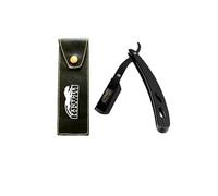Black Metal Matte Finish Cut Throat Single Edge Blade Shaving Razor Handle For Professional & Personal Use Quality Barber Shaving Razor Moustache, Beard Razor In Pouch (Blades Not Included)