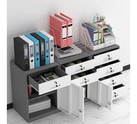 Black Metal Mobile Office Storage Cabinet - Rolling Design with Lockable Filing Drawer & Adjustable Shelves for Secure Home & Office nization and File Storage