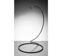 Black Metal Ornament Stand - Large 26cm Heart-Shaped Hanging Display - Durable Metal Hook Holder for Glass Ornaments, Baubles, Terrariums, and Home Decor
