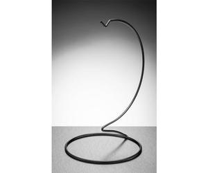 Black Metal Ornament Stand - Large 26cm Heart-Shaped Hanging Display - Durable Metal Hook Holder for Glass Ornaments, Baubles, Terrariums, and Home Decor