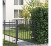 vidaXL Fence Gate HORST 100 x 100 cm Metal Black Lockable