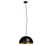 Black Metal Shade Gold Finish Inner Home Office Chandelier Ceiling Pendant Light
