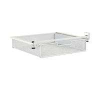 ＡＷＨＡＯ Black, Metal, Space-Saving, Under-Drawer Storage Basket with Clip, Sliding Document Holder, White L