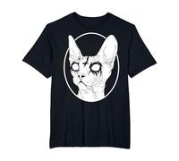Black Metal Sphynx Cat Pastel Goth and Death Metal T-Shirt, Men's Big and Tall, Black, 2X Tall
