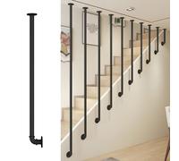 Black Metal Stair Balusters - Universal Spindles for Level & Slope Stairs Fall Prevention Easy Installation Includes Screws for Safety and Stability