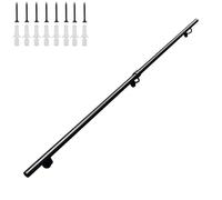 Black Metal Stair il with Wall Brackets 1m to 3m Adjustable Lengths Ideal for Indoor & Outdoor Use & Stylish Safety Solution for Stairs (330cm)