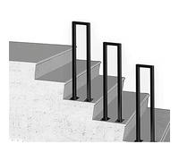 Black Metal Stair Railing il - Simple Vertical Design, Safety Barrier for Kids & Elderly, Durable Balcony Fence, Modern Home Decor, Easy Installation