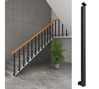 Black Metal Stair Railing Post for Outdoor/Indoor Use, Side-Mounted, Available in 1/2/5/10/20/25 Pack, Includes Screws, Durable and Stylish for Decks and Stairs