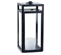 Black Metal Tealight Candle Holder Lantern, Scandinavian Garden Lantern