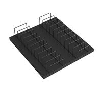 Black Metal Tile Display Stand with 10/20/30 Card Slots SpaceSaving Desktop Stands for Retail Trade Shows ShowroomsPerfect for Cards & Plates (Mum)