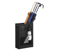 Black Metal Umbrella Stand with Drip Tray