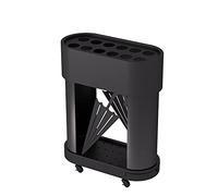 Black Metal Umbrella Stand with Removable Drip Tray - Large Free Standing Umbrella Rack Organizer for Entryway, Office, Hotel & Supermarket Decor