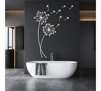Black Metal Wall Art, Dandelion Decor, Flying Seeds Design, Modern Minimalist, Metal Wall Art, Artwork Decoration, for Living Room,Bedroom Hallway and Stairs Nature Home Decor Gift (30L