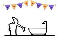 Black Metal Wall Art - Living Room 2d Bathtub Man Wall Art Decor,Decorative Sign Home Decorations for Kitchen Bathroom Entryway Bedside Balcony Dorm Living Room Studio