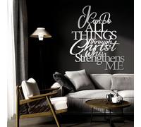 Black Metal Wall Art, Proverbs 4:13 Decor, Christ Strength Verse, Word Decor, Metal Wall Art, Artwork Decoration, for Living Room,Bedroom Hallway and Stairs Nature Home Decor Gift (24L