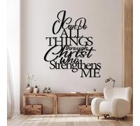 Black Metal Wall Art, Proverbs 4:13 Decor, Christ Strength Verse, Word Decor, Metal Wall Art, Artwork Decoration, for Living Room,Bedroom Hallway and Stairs Nature Home Decor Gift (19L