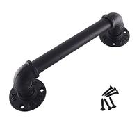 Black Metal Wrought Iron il 30-600cm for Stairs - Indoor/Outdoor Safety Railing for Disabled Elderly Kids - 6ft/180cm Staircase ils