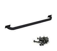 Black Metal Wrought Iron Stair Handrail Kit - 1m 2m 3m 4m - Industrial Style Wall Mount Railing Durable Security Support for Stairs Easy Installation