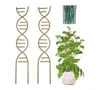 Black METALs Indoor Plant Trellis with DNA Design for Climbing Vines, Modern Vertical Garden Support Frame for Home & Outdoor Decor, 40cm(Black)