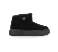 Black Mid Sneaker Cow Suede Fur 6 UK