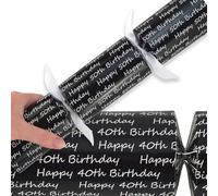 Black Milestone Birthday | Cracker Making Kit | 6 Crackers with Ribbon