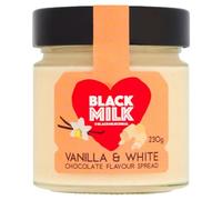 Black Milk Madagascan Vanilla & White Chocolate Spread 230g - Made In Italy - Bake or Spread - Gluten Free - Single Jar