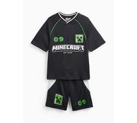 Black Minecraft Print Football Kit 6 years