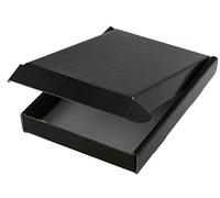 BLACK MINI A6 A5 A4 LARGE LETTER SHIPPING SATIN BOXES (C6 (16cm x 11cm x 2cm), 200)