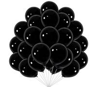Black Mini Balloons 100 Pack 5 inch Matte Black Latex Party Balloon Small Round Balloons for Baby Shower Birthday Wedding Engagement Anniversary Festival Decorations