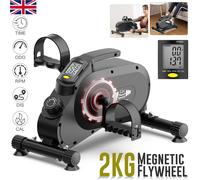 (Black) Mini Exercise Bike 8 Levels Magnetic Resistance