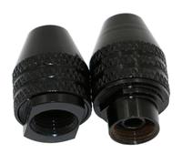 Black Mini Keyless Three Jaw Drill Chuck Adapter M7x0.75mm | Aluminum Alloy Build, Secure Grip, Fits Impact Driver Bits, for Home DIY Repairs and Workshop Drilling