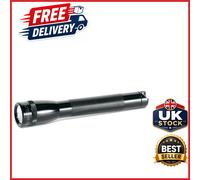 Black Mini Maglite Torch 14 Lumens Battery Powered Water Resistant Flashlight