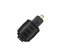 Black Mini Optical Audio Adapter - Toslink 3.5 mm Female Jack Plug to Digital Audio Adapter for Excellent Sound Quality