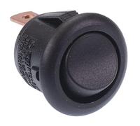 Black Mini Round On-On Rocker Switch SPDT 12A 15mm SCI R13-270C