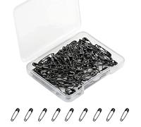 Black Mini Safety Pins - 0.75 Inch, 120 Pcs Nickel Plated Steel Set for Crafting, Sewing, Rimming, Fastening, Clothes