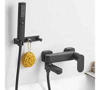 Black Mixer Bathtub with Shower Brass Shower Faucet Swivel Cold and Hot Faucet, b