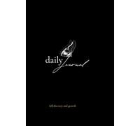 Black Modern Minimal Personal Journal - Daily Planner & Wellness Tracker for Women