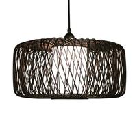 Black Modern Pendant Lamp Dining and Living Room Interior Hanging Light Chandelier Double-Layer Pendant Lamp Fixture with PVC Shade Southeast Asia Style Vintage Hanging Farmhouse Lighting