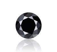 Black Moissanite Gemstone Round Cut GRA Certificate for Jewelry Making Ring Necklace Bracelet, 8.0mm, 2.0ct, Gemstone, Moissanite